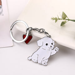 American Cute Fashion Pet Waving Dog Keychain Pendant