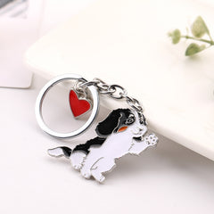 American Cute Fashion Pet Waving Dog Keychain Pendant