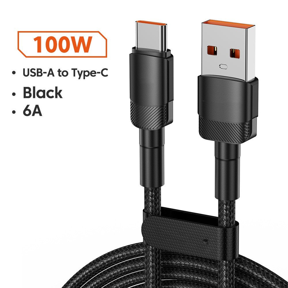 Aluminum Alloy Data Cable PD100W Quick Charge Cable USB Charging Cable